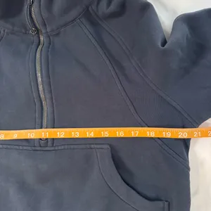 Lululemon Scuba Oversized Half-Zip Hoodie Iron Blue? Size XS S Gym Lounge Crop thumbnail 5