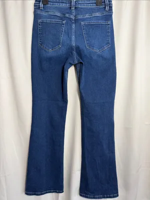 Vervet Style T5351 Boot Cut Flare Mid Rise Jeans Medium Wash Size 29 thumbnail 3