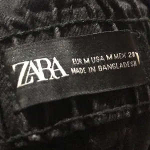 Zara black elastic waist jeans size medium thumbnail 8
