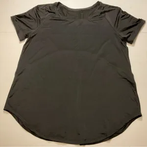 Lululemon Open Up Tie Back Tee Black Women Sz S/M thumbnail 3