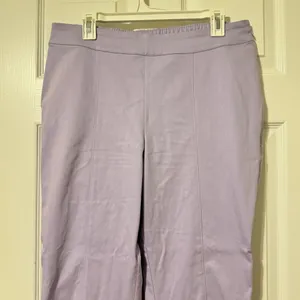 HILL HOUSE The Claire Pant Size XL Lavender Stretch Cotton Career Dressy thumbnail 3