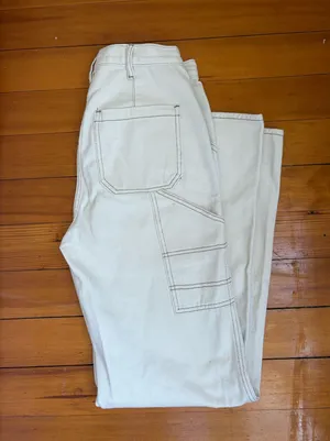 PacSun Cream Ultra High Rise Flare Carpenter thumbnail 2