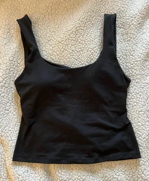 Black Oasis Twist Built-In Bra Tank thumbnail 1
