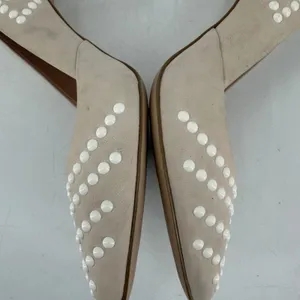 French Connection Pump Women Size 41 10.5 Beige‎ Studded Pointed Toe Stiletto thumbnail 5