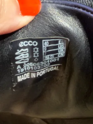 Ecco All Leather Sneakers Casual Low-Top classic preppy minimalist Black unisex sz 40 thumbnail 9
