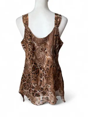 Y2K Leopard Boho Fairy Top Brown Size L thumbnail 4