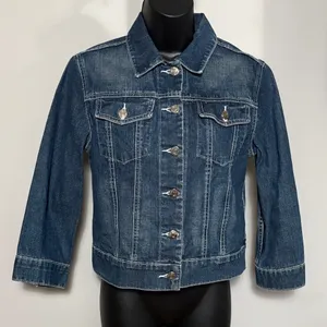 VINTAGE Polo Jeans Co Ralph Lauren Women Small Denim Jean Jacket thumbnail 1