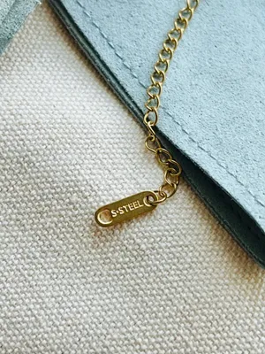 Anthropologie 14K clover necklace thumbnail 3
