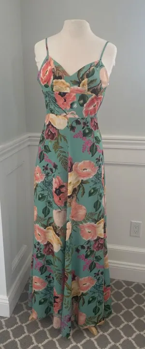 Amanda Uprichard Floral Maxi Dress Size P (Xs)! thumbnail 1