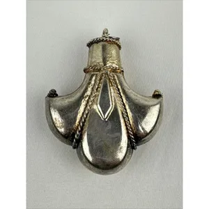 Vintage 3-D Dimensional Silver Fleur de‎ Lis Pendant Steampunk French Goth thumbnail 5