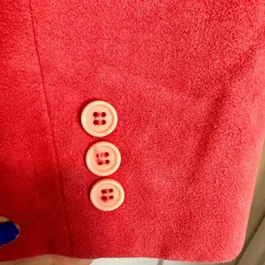 Vintage Pink Suede Blazer Jacket‎ Cropped Tailored 90s Womens Size Medium thumbnail 3