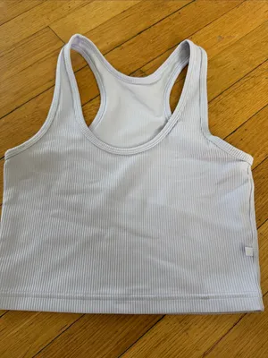 lululemon athletica lilac Ribbed Racerback Crop Tank size 4 EUC thumbnail 2