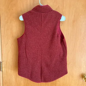 Smartwool Hudson Trail Reversible Vest Women Size‎ S Red SW019268 Fleece Quilted thumbnail 7