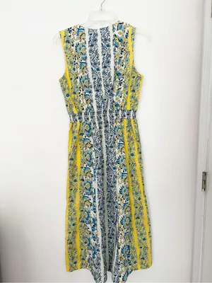 Tuckernuck Golden Rod Chintz Stripe Arrietta Midi Dress thumbnail 2