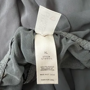 Vintage Victoria’s Secret Regal Blue Luxury Lace Chiffon Slip Gown Lingerie XL thumbnail 5