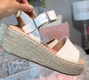 New York & Co. White Wedges Espadrilles thumbnail 1