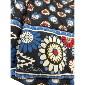 Vera Bradley blue Owl & Floral Print Quilted Backpack 16" x 14" SKU 7335 thumbnail 2