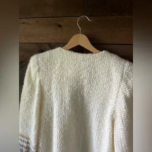 Vintage 70s AJ Seattle Mohair Blend Longline Cream Cardigan Made in USA Small thumbnail 9