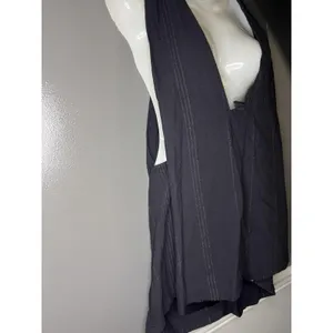 Free People Romper Womens Medium Black Striped Knit V Neck Sleeveless Pockets thumbnail 3