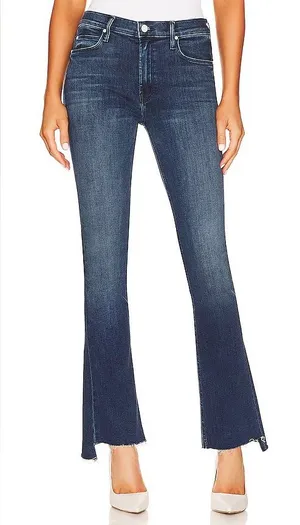 Mother The Runaway Step Fray Manana Mi Amor Bootcut Kick Flare Jeans Size 28 thumbnail 1