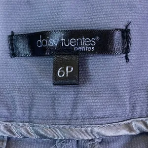 Daisy Fuentes Capri Pants Womens 6P Moonstone Gray Blue Cropped Stretch‎ EUC thumbnail 6