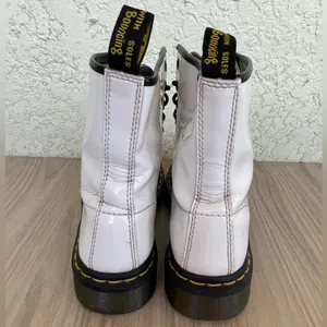 Dr. Martens White and Black Lace-Up Boots thumbnail 4