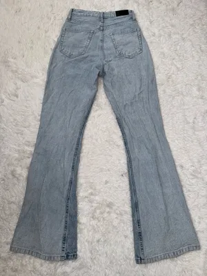 Social Tourist Hollister Womens Dual-Toned Flare Jeans Size 24R thumbnail 3
