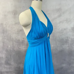 Vintage Mike Benet Formals Dress Womens Size 10 Halter Flowy Chiffon Glam Prom thumbnail 5