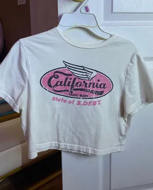 Short Sleeve Crop Top White thumbnail 1