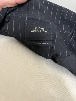 Urban Outfitters Black Pinstripe Blazer Women's XS Preppy thumbnail 2