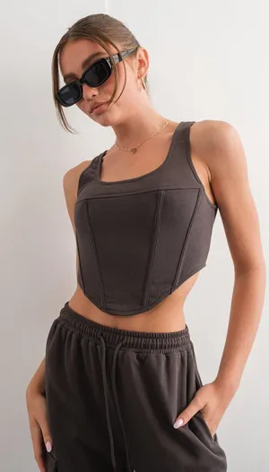 Isabelle’s Cabinet Pretty Garbage Cropped Corset & Jogger Set thumbnail 4