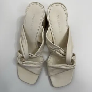 Everlane The Day Twist Heel Slip On Sandal Nappa Leather Cream Size 7.5 thumbnail 5