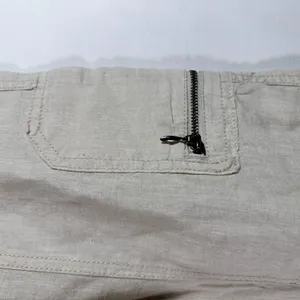 Style & Co Womens XL Beige 100%‎ Linen Capri Cargo Pants Mid Rise Comfort Waist thumbnail 7