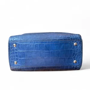 Coach Legacy Haley Satchel Blue Croc Embossed Leather Tassel Bag 22324 thumbnail 3