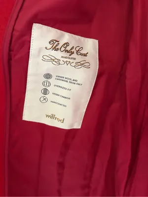 Aritzia Wilfred The Only Coat Wool Cashmere Red Size XS Small Luxury Minimalist thumbnail 4