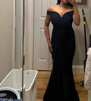 Navy Blue Formal Dress thumbnail 7