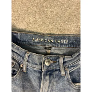 American Eagle Highest Rise 90s Boyfriend Jeans Womens 4 Reg Blue‎ Distressed thumbnail 5