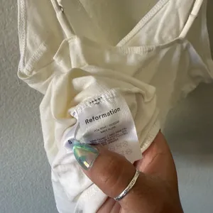 Reformation Emmett White Bodysuit Size S 100% Cotton Spring Summer Capsule Layer thumbnail 5