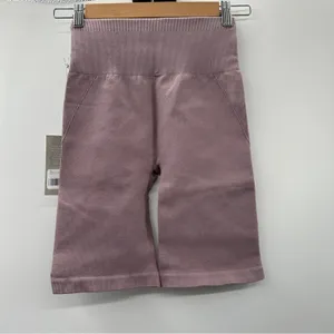 Everlane NWT Seamless High Rise Ribbed Bike Short Women's Sz XS/S Dusty Lavender thumbnail 4
