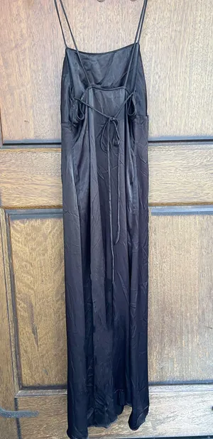 ZARA Spaghetti Strap Midi Satin Dress Size S thumbnail 2