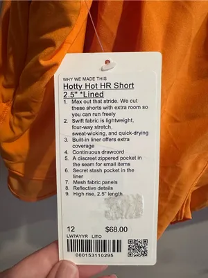 Lululemon Hottie Hots Running Shorts - Orange thumbnail 3