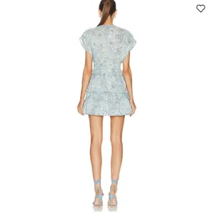 NWT Alexis Ruth‎ floral mini dress blue sz M thumbnail 4