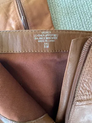 Nine West Vintage America Cognac Tan Brown Leather Riding Boots with Buckle Sz 8 thumbnail 8