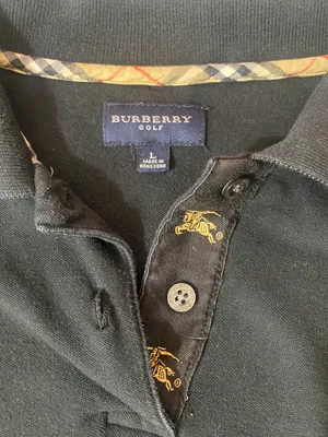 Burberry Black Polo Long Sleeve Shirt thumbnail 3
