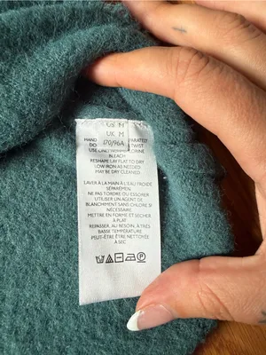 Textured Teal V-Neck Short Sleeve Sweater Crop Top thumbnail 5