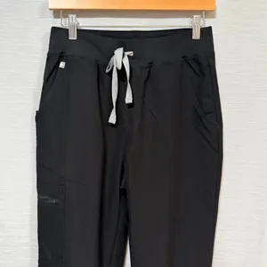 FIGS HW Zamora Jogger Scrub Pants Black High Waisted 1000207 Womens thumbnail 5