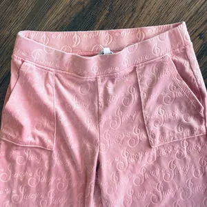 Juicy Couture Logo Embossed Pink Velour Tracksuit with Hoodie Top Small Bottom M thumbnail 8