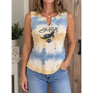 Vintage 2005 Harley Davidson Sturgis Black Hills Rally Tie Dye Tank Top Small thumbnail 3