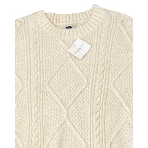 American Eagle Sweater Womens Size S White Long Tunic Crew Neck Oversized NWT thumbnail 6