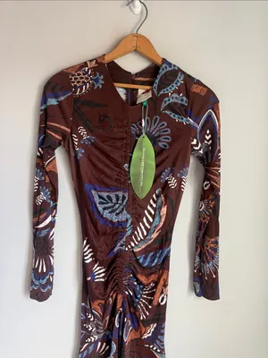 NWT FARM Rio Delicate Garden Long Sleeve Maxi Dress XS thumbnail 6